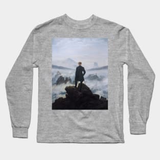 Wanderer Above the Sea of Fog Caspar David Friedrich Long Sleeve T-Shirt